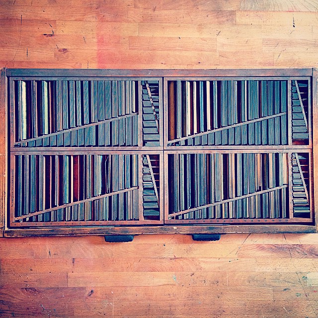 Image of a drawer of wooden spacing material